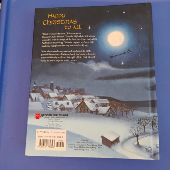 Twas The Night Before Christmas AniMotion Board book - Picture 3 of 5